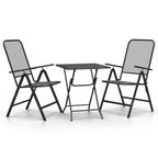 3-tlg. Garten-Essgruppe Streckmetall Anthrazit