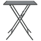3-tlg. Garten-Essgruppe Streckmetall Anthrazit