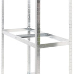 Reifenregal mit 3 Böden Silbern 110x40x200 cm Stahl