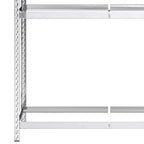 Reifenregale mit 3 Böden 2 Stk. Silbern 110x40x200 cm Stahl
