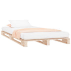 Palettenbett 90x200 cm Massivholz Kiefer