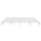 Palettenbett Weiß 180x200 cm Massivholz