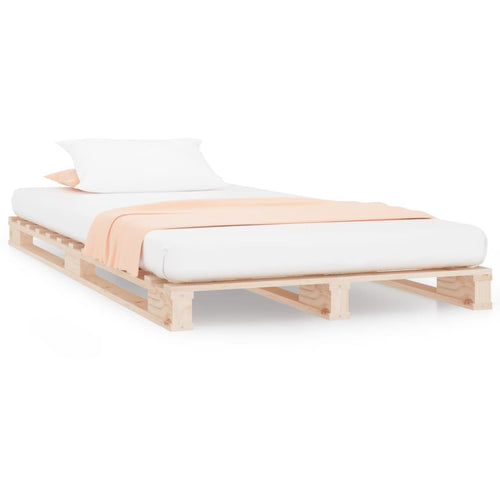 Palettenbett 75x190 cm Massivholz Kiefer