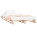 Palettenbett 90x190 cm Massivholz Kiefer