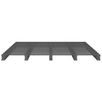Palettenbett Grau 120x190 cm Massivholz Kiefer