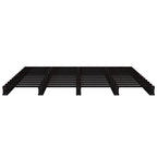 Palettenbett Schwarz 120x190 cm Massivholz Kiefer