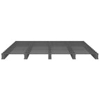 Palettenbett Grau 140x190 cm Massivholz Kiefer