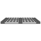 Palettenbett Grau 140x190 cm Massivholz Kiefer