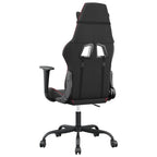 Gaming-Stuhl mit Massagefunktion Schwarz und Weinrot Kunstleder