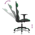 Gaming-Stuhl mit Massagefunktion Schwarz und Grün Kunstleder