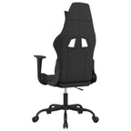 Gaming-Stuhl mit Massagefunktion Schwarz und Taupe Stoff