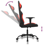Gaming-Stuhl mit Massagefunktion Schwarz und Rot Stoff