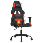 Gaming-Stuhl mit Massagefunktion Schwarz und Rot Stoff