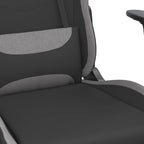 Gaming-Stuhl mit Massagefunktion Schwarz und Hellgrau Stoff