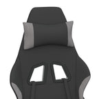 Gaming-Stuhl mit Massagefunktion Schwarz und Hellgrau Stoff