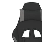 Gaming-Stuhl mit Massagefunktion Schwarz und Hellgrau Stoff