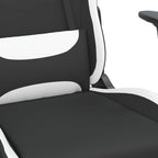 Gaming-Stuhl mit Massagefunktion Schwarz und Weiß Stoff