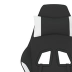 Gaming-Stuhl mit Massagefunktion Schwarz und Weiß Stoff