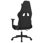 Gaming-Stuhl mit Massage & Fußstütze Schwarz und Taupe Stoff