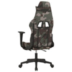 Gaming-Stuhl mit Massage & Fußstütze Schwarz Camouflage Stoff