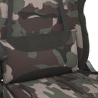 Gaming-Stuhl mit Massage & Fußstütze Schwarz Camouflage Stoff