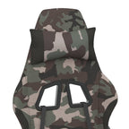 Gaming-Stuhl mit Massage & Fußstütze Schwarz Camouflage Stoff
