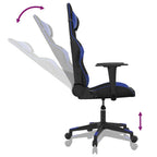 Gaming-Stuhl mit Massagefunktion Schwarz und Blau Kunstleder