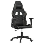 Gaming-Stuhl mit Massagefunktion Schwarz und Grau Kunstleder