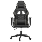 Gaming-Stuhl mit Massagefunktion Schwarz und Grau Kunstleder