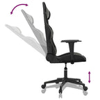 Gaming-Stuhl mit Massagefunktion Schwarz und Grau Kunstleder