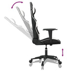 Gaming-Stuhl mit Massagefunktion Schwarz und Weiß Kunstleder