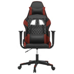Gaming-Stuhl mit Massagefunktion Schwarz und Weinrot Kunstleder