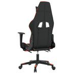 Gaming-Stuhl mit Massage & Fußstütze Schwarz Orange Kunstleder