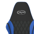 Gaming-Stuhl mit Massagefunktion Schwarz und Blau Kunstleder