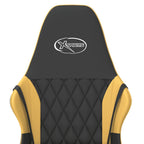 Gaming-Stuhl mit Massagefunktion Schwarz & Golden Kunstleder