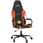 Gaming-Stuhl mit Massagefunktion Schwarz und Orange Kunstleder