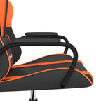 Gaming-Stuhl mit Massagefunktion Schwarz und Orange Kunstleder