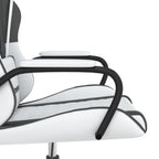 Gaming-Stuhl mit Massagefunktion Weiß und Schwarz Kunstleder