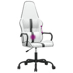 Gaming-Stuhl mit Massagefunktion Schwarz und Weiß Kunstleder