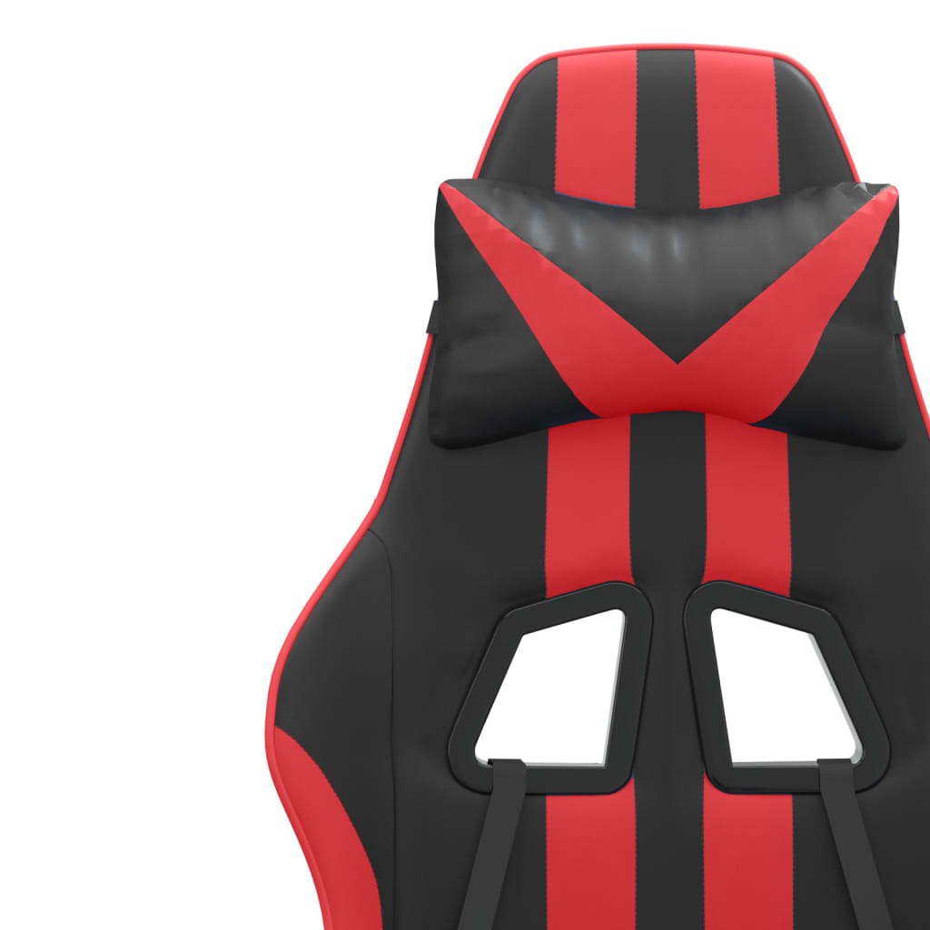 Gaming-Stuhl Drehbar Schwarz und Rot Kunstleder