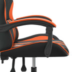 Gaming-Stuhl Drehbar Schwarz und Orange Kunstleder