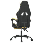 Gaming-Stuhl mit Fußstütze Drehbar Schwarz & Golden Kunstleder