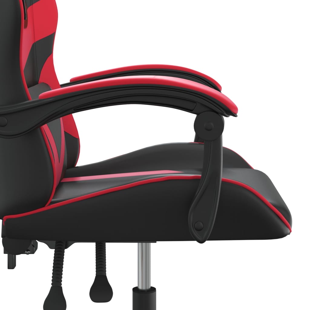 Gaming-Stuhl Drehbar Schwarz und Rot Kunstleder