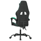 Gaming-Stuhl Drehbar Schwarz und Grün Kunstleder