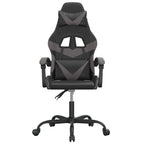Gaming-Stuhl Drehbar Schwarz und Grau Kunstleder