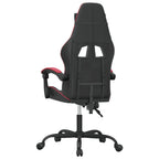 Gaming-Stuhl Drehbar Schwarz und Weinrot Kunstleder