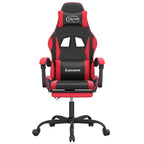 Gaming-Stuhl mit Fußstütze Drehbar Schwarz & Rot Kunstleder