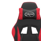 Gaming-Stuhl mit Fußstütze Drehbar Schwarz & Rot Kunstleder
