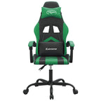 Gaming-Stuhl Drehbar Schwarz und Grün Kunstleder