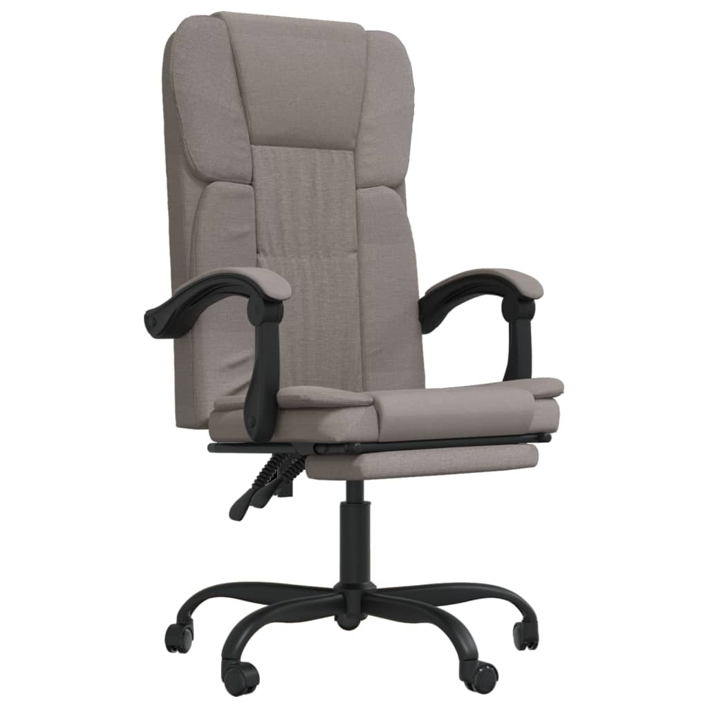 Bürostuhl mit Liegefunktion Taupe Stoff